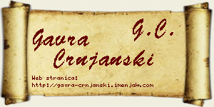 Gavra Crnjanski vizit kartica